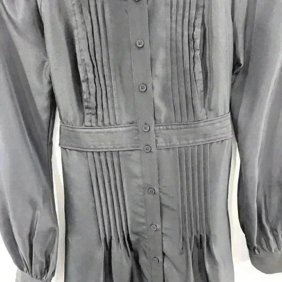 Ted Baker London Black Ruffle Silk Belted Tunic 1 - Picture 5 of 8